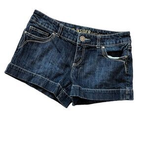 INSIDER Premium Denim Dark Wash Wide Leg Jean Short 9